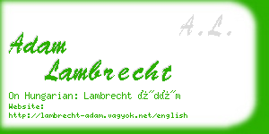 adam lambrecht business card